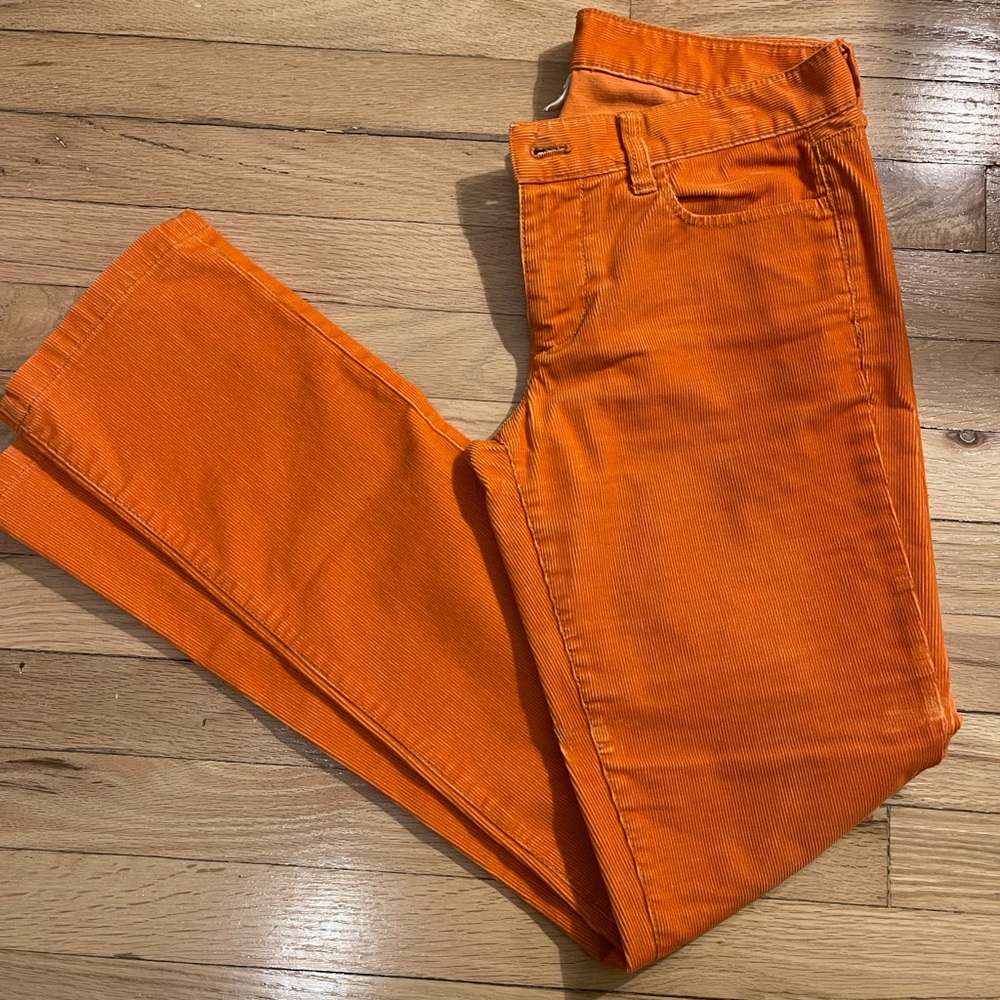 JCrew corduroy orange pants